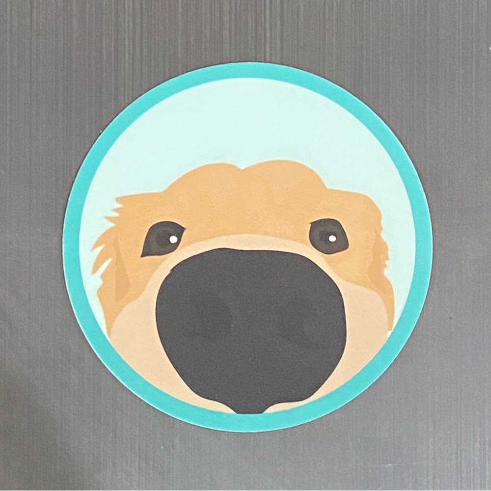 Golden Retriever Pup Sticker: Lot of 3 stickers